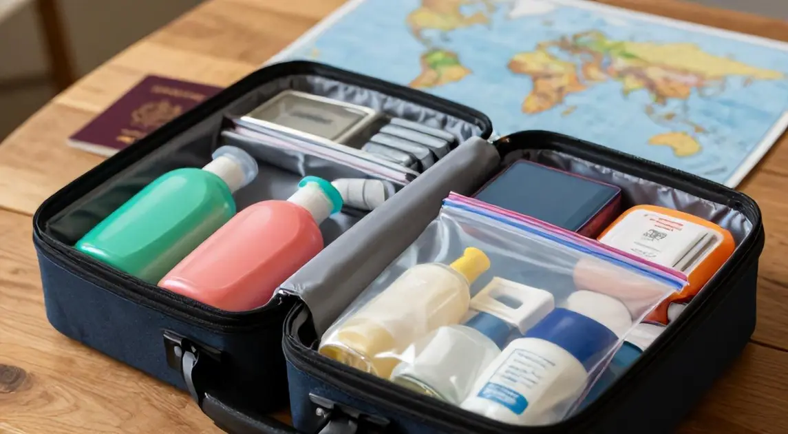 Top 5 Necessaires Viagem Internacional 2026: Kit Frascos, Saco Zip Lock e Organizadores para Mala