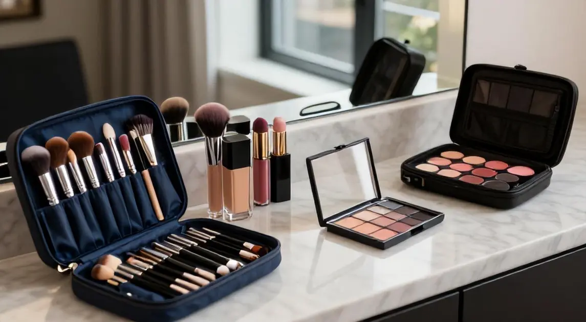 Top 5 Necessaires e Kits de Pincéis de Maquiagem (2026): Amazon – Compacta Azul e Melhores Kits Travel e Profissional
