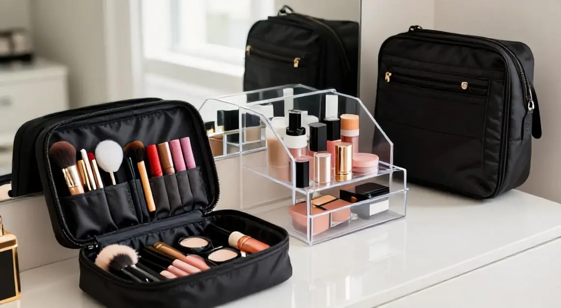Top 5 Necessaire Porta Maquiagem 2026: Lene, Kit 3, Transparente, Com Cabide e Grande – Melhores opções para seu dia a dia